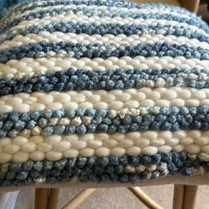 Mina Victory 20” x 20” Woven Navy Square Pillow